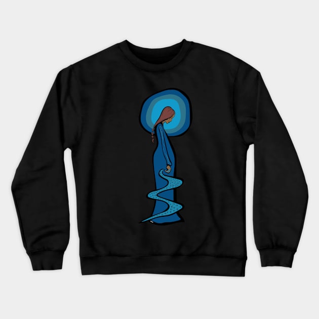 Water Woman Indigenous WAWEZHI CANADA Crewneck Sweatshirt by WAWEZHI